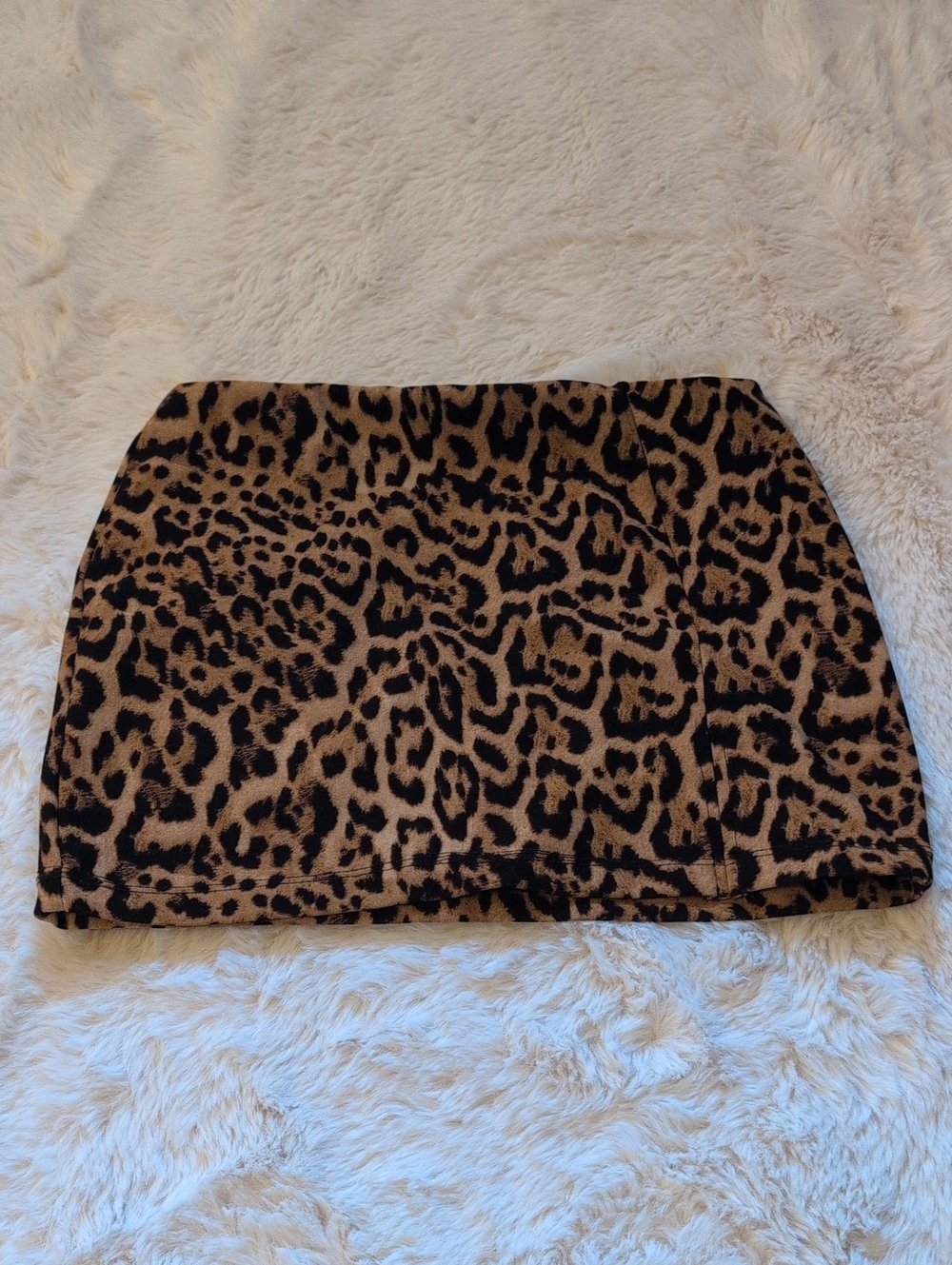 Love Poem Leopard Print Mini Skirt - Brown/Black